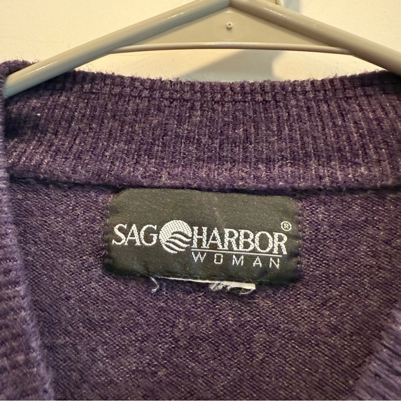 Deep Purple Women's Classic Short Sleeve Sweater - Picture 5 of 6